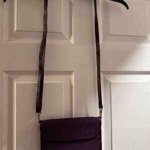 Vera Bradley Purple Crossbody Bag with Flap Closure